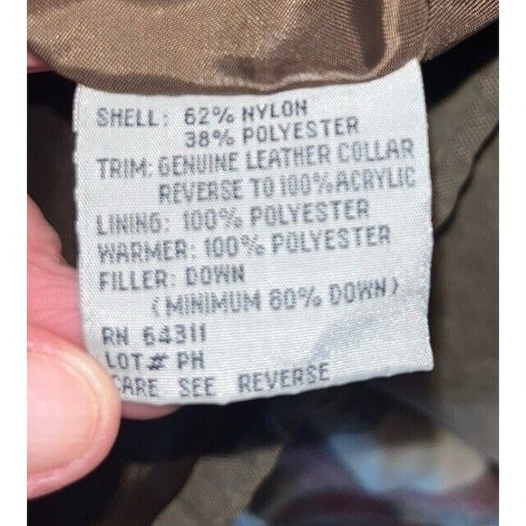 Rainforest Mens Brown Zip Up Removable Liner Down Winter Jacket Nordstrom Size L - Picture 15 of 16